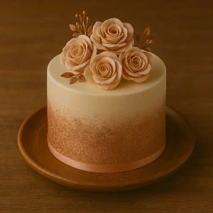 Rose Gold Theme Cake