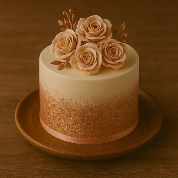 Rose Gold Theme Cake